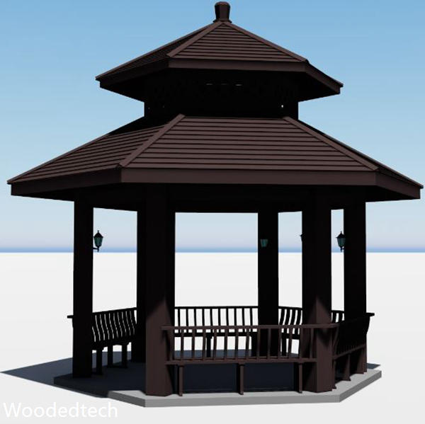 Wood Polymer Gazebo Technical Sheet for Outdoor Construction Projects