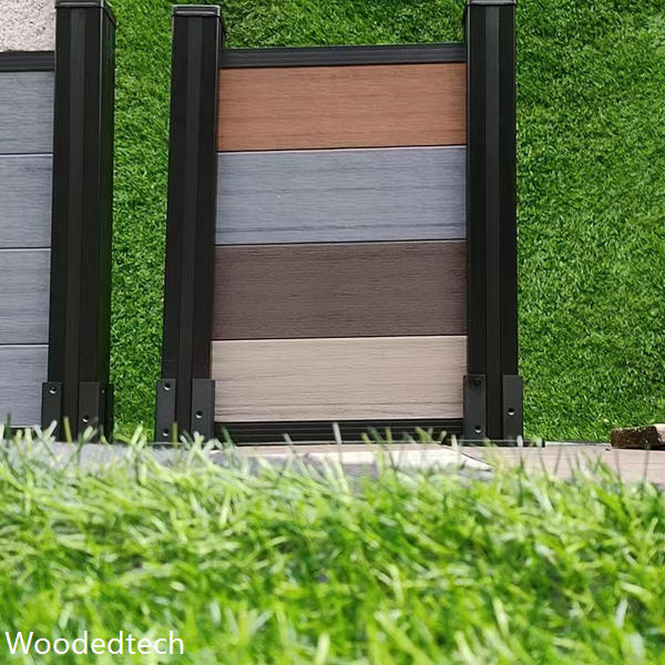 How do trellis plastic wood composite panels improve outdoor privacy designs